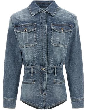 Self-Portrait Playsuits - Bleu