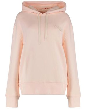 Autry Hoodies & Sweatvesten ,Roze ,Katoen Logo Detail Katoen Terry Hoodie