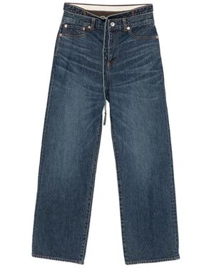 Sacai Rechte Jeans - Blauw