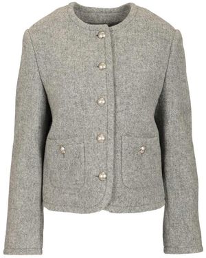 DUNST Klassiek Tweed Jasje - Grijs