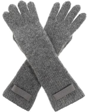 Jacquemus Gros Grain Handschuhe - Grau