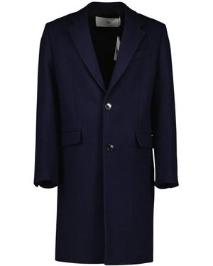 Ami Paris Marineblauer wollmantel klassisches modell,wollmantel klassisch schwarz lange ärmel