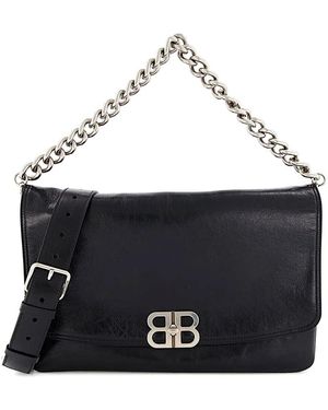 Balenciaga Weiche Flap-Tasche - Schwarz
