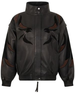 P.A.R.O.S.H. Bomber Mit Hohem Kragen - Schwarz