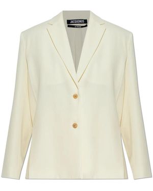 Jacquemus Jassen ,Geel ,Katoen Carree Blazer - Wit