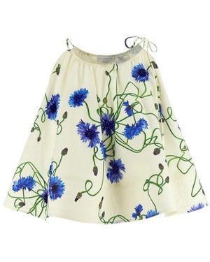 Stella McCartney Fiordaliso Print Baumwoll-Top - Blau