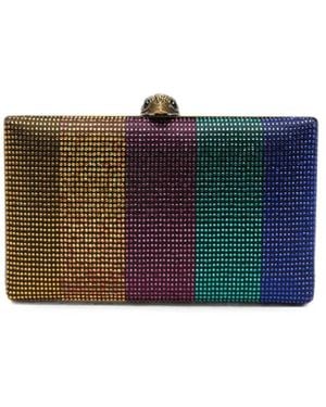 Kurt Geiger Tassen ,Veelkleurig ,Polyester Crystal Kensington Clutch - Blauw