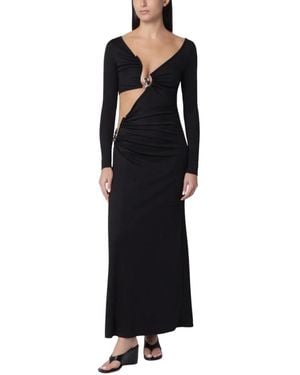 Christopher Esber Kleedjes ,Zwart ,Polyester Diverge Droplet Long Sleeve Dress