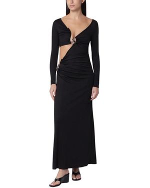 Christopher Esber Kleedjes ,Zwart ,Polyester Diverge Droplet Long Sleeve Dress