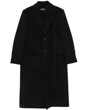 Ann Demeulemeester Single-Breasted Coat - Zwart