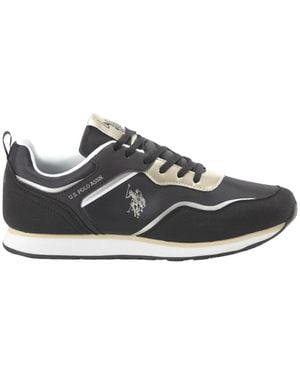 U.S. POLO ASSN. Schwarze wildleder slip-on sneakers - Grau