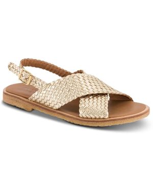 ANGULUS Handgewebte Slingback-Sandale - Gelb
