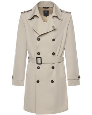 Fay Trench Coats - Natural