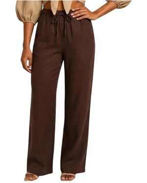 Sweet Pants Wide Trousers - Marron