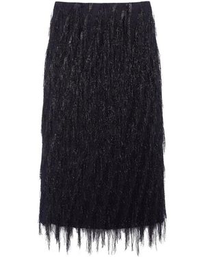 Ottod'Ame Rokken ,Zwart ,Midi Rok - Blauw