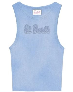 MC2 Saint Barth Sleeveless Tops - Blue