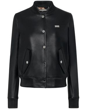Philipp Plein Leather Jackets - Noir