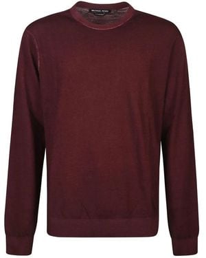 Michael Kors Merino-Wollpullover Mit Rundhalsausschnitt - Lila