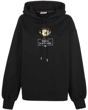 Gcds Hoodies & Sweatvesten ,Zwart ,Katoen Gedrukte Katoenen Hoodie