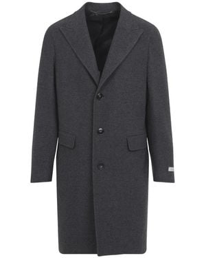 Canali Single-Breasted Coats - Black