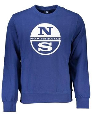 North Sails Hoodies & Sweatvesten ,Blauw ,Katoen Crew Neck Sweatshirt