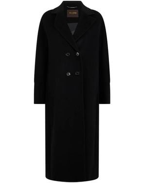 Moorer Double-Breasted Coats - Nero