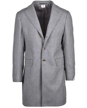 Luigi Borrelli Napoli Single-Breasted Coats - Grey