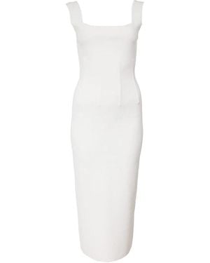 Max Mara Kleedjes ,Wit ,Mouwloze Jurk