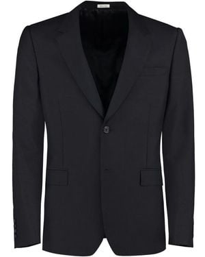McQueen Klassische Reverskragenjacke - Blau