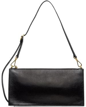 Pollini Tassen ,Zwart ,Leer Envelope Clutch