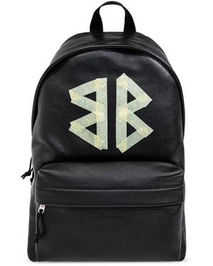 Balenciaga Schwarzer rucksack mit front-reißverschlusstasche