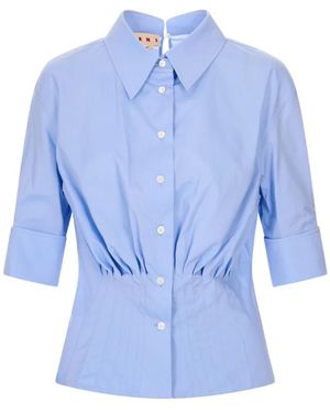 Marni Shirt Met Kraag En Knopen - Blauw