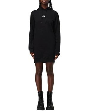 The North Face Elegante Zwarte Hoodie Jurk