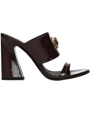 Versace Heeled Mules - Black