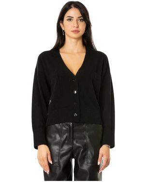 Vanisé Truien & Vesten ,Zwart ,Kasjmier Korte Kasjmier Cardigan