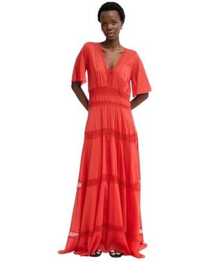 forte_forte Kleedjes ,Rood ,Maxi Jurk