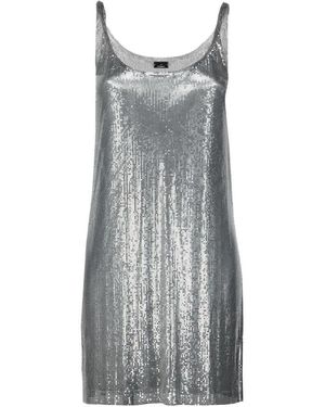 Rabanne Kleedjes ,Grijs ,Metallic Knit Dress