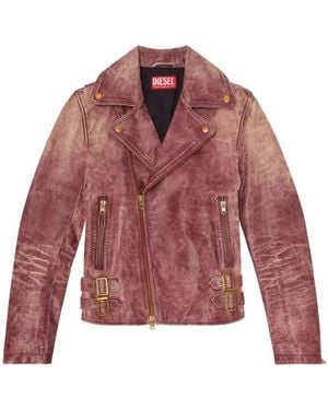 DIESEL Leather Jackets - Red