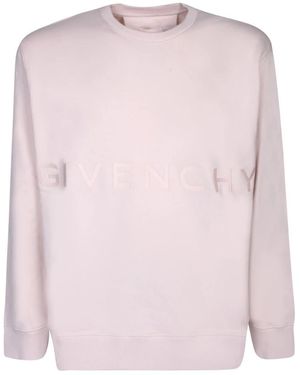 Givenchy Logo Print Cotton Sweatshirt - Pink