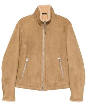 Tom Ford Jack Met Schapenvachtkraag Van Suède - Naturel