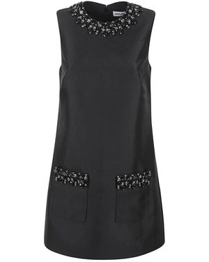 Self-Portrait Taft Jacke Mit Schmuckbesatz - Schwarz