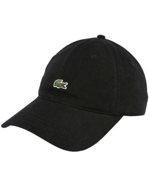 Lacoste Accessoires ,Zwart ,Katoen Cappellino Con Visiera