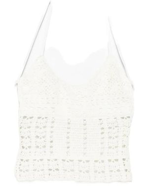 Frankie's Bikinis Sleeveless Tops - White