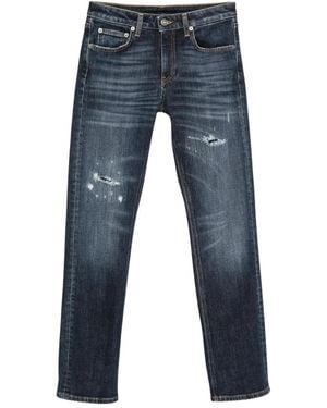 Dondup Rechte Jeans - Blauw