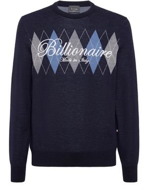 Billionaire Round-Neck Strickwaren - Blau
