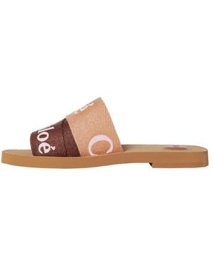 Chloé Schoenen ,Veelkleurig ,Slippers - Bruin