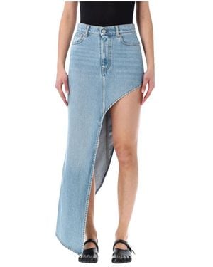 Coperni Rokken ,Blauw ,Katoen Asymmetric Panel Skirt