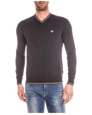 Armani Jeans V-Neck Knitwear - Purple