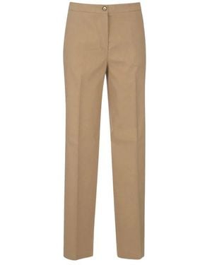 Pinko Broeken ,Linnen Jacopone Broek - Naturel