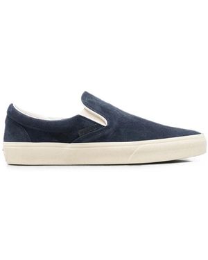 Tom Ford Mocassini Con Punta Tonda - Blu